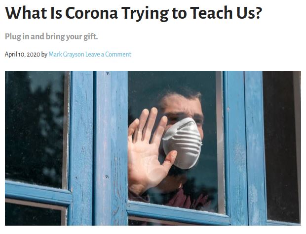 What is Corona trying to teach us - Graphic